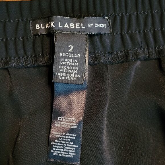 Chico's Chiffon Cargo Jogger Pants 2 R = L Cropped Pockets Zip Leg Hi Rise NWOT - Picture 7 of 15